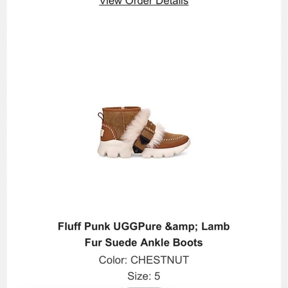 UGG Fluff punk ankle boot